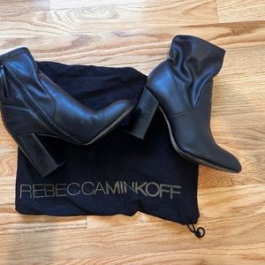 Black Leather Rebecca Minkoff Booties